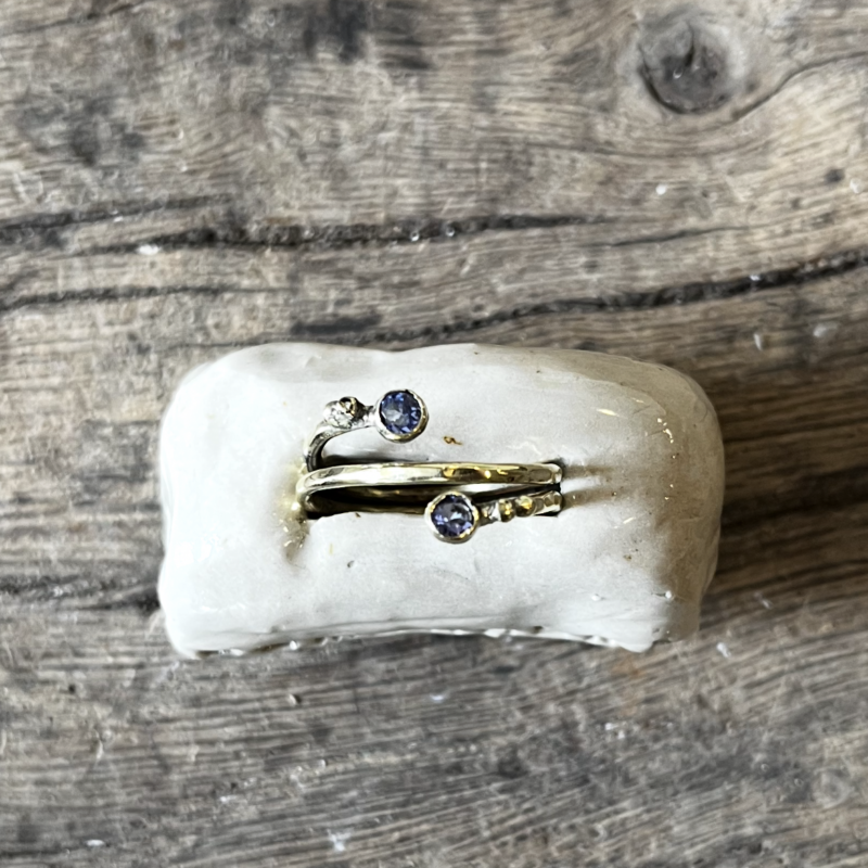 Bagues spirale tanzanite