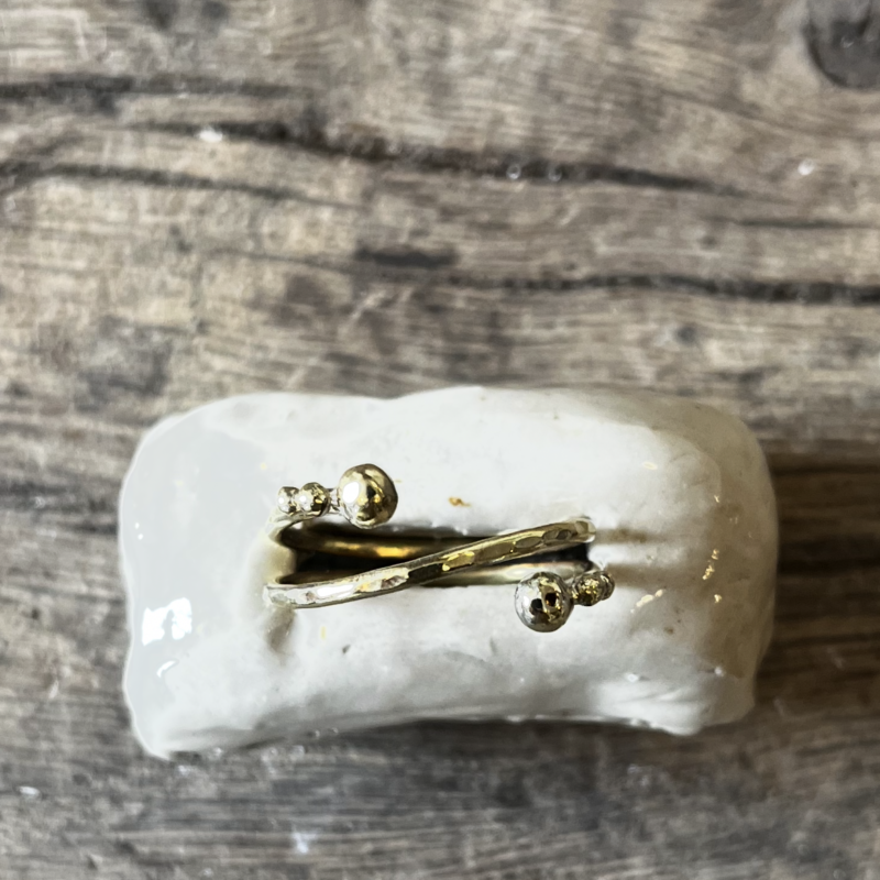 Bague spirales boules