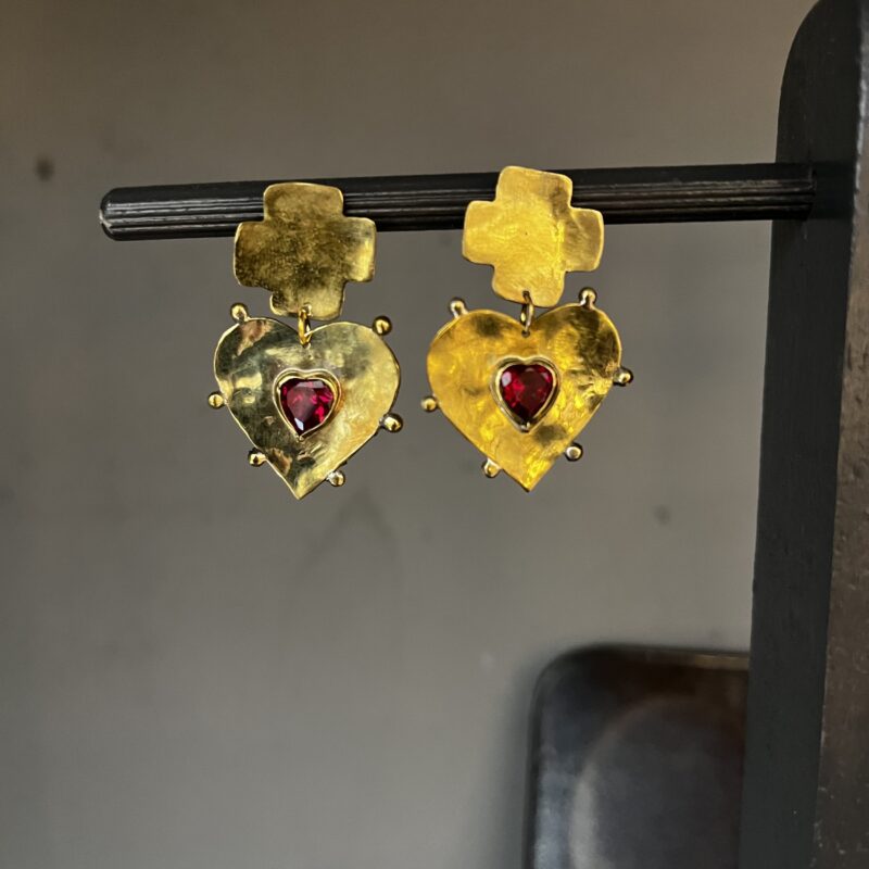 Boucles ex voto rubis